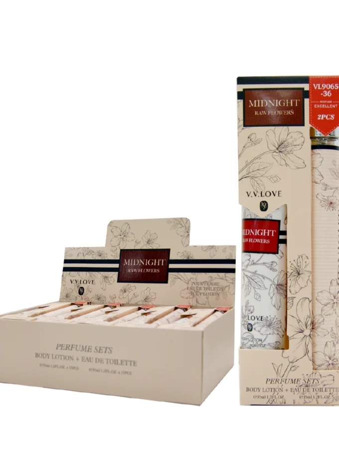 SET MIDNIGHT RAW FLOWERS 2PZA